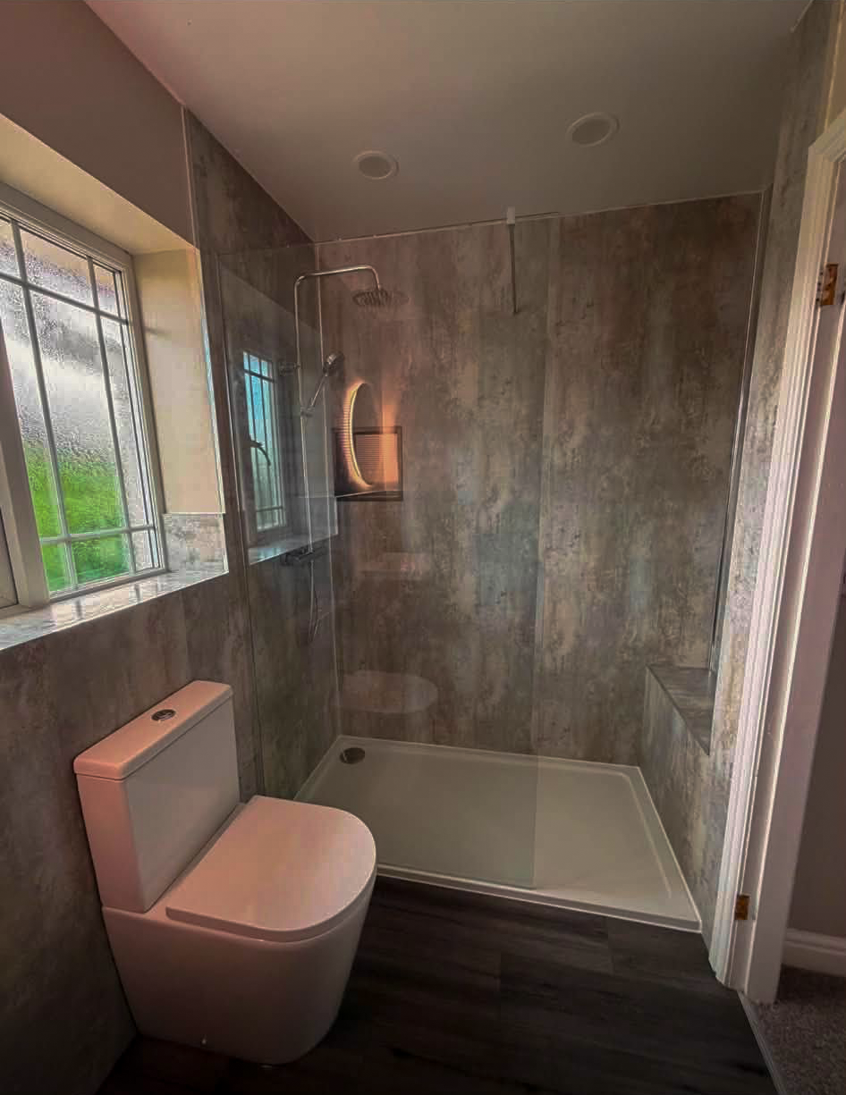 Completed contemporary bathroom
